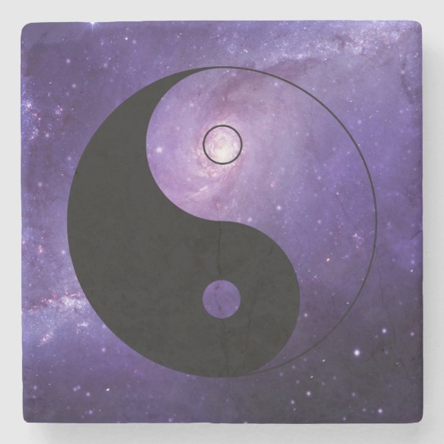 Posavasos De Piedra Cielo nocturno de Yin yang (Anverso)