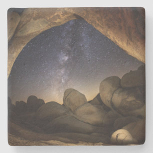 Posavasos De Piedra Cielo nocturno del parque nacional Joshua Tree