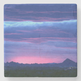 Posavasos De Piedra Cielo Rojo