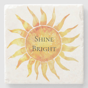 Posavasos De Piedra Cielo Sol Brilla Brillante