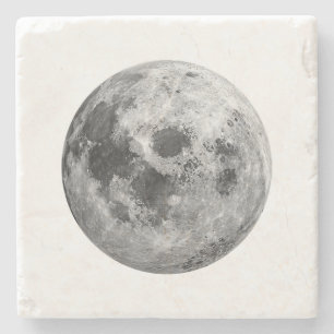 Posavasos De Piedra Ciencia de astronomía gráfica de Guay Full Moon