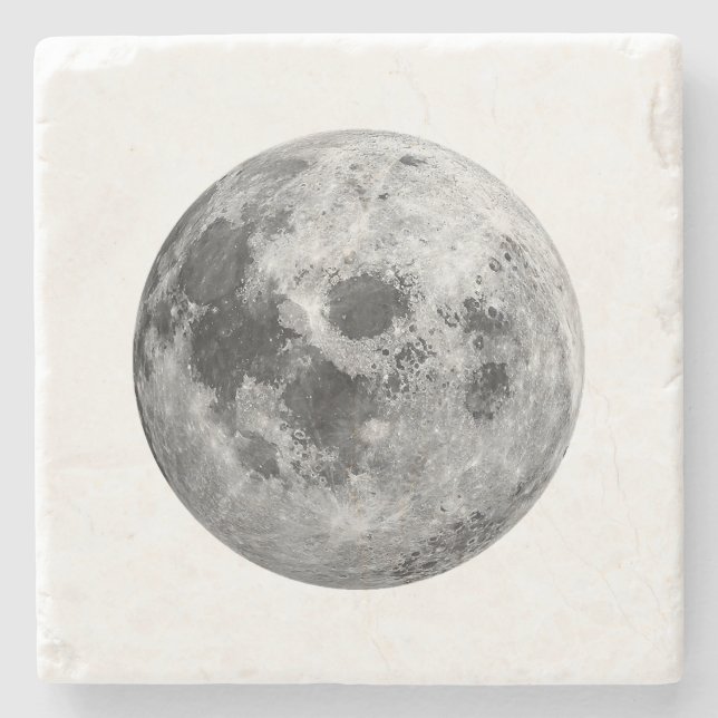 Posavasos De Piedra Ciencia de astronomía gráfica de Guay Full Moon (Anverso)