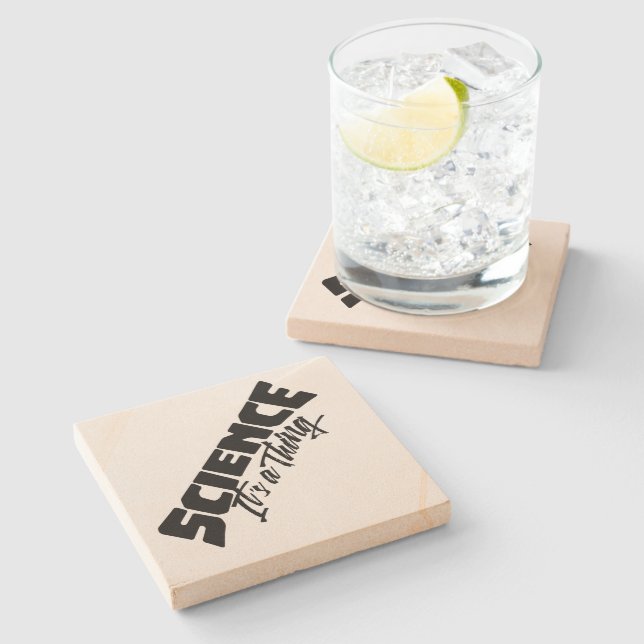 Posavasos De Piedra Ciencia (Es algo) (Lateral)