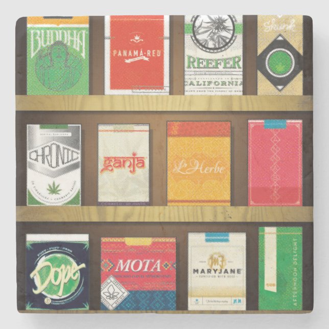 Posavasos De Piedra Cigaweed (Anverso)