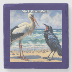 Posavasos De Piedra Cigueña Cuervo Loco – Charla de Pájaros de Playa