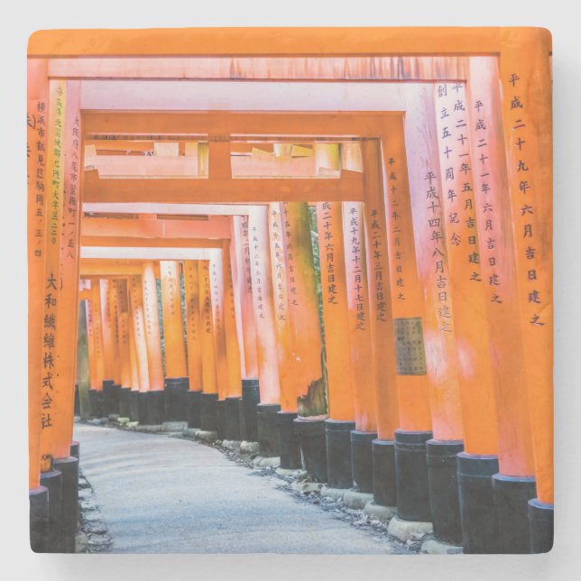 Posavasos De Piedra Cincuenta sombras de naranja - Senbon Torii, Kyoto (Anverso)
