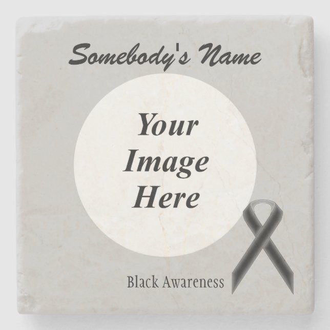 Posavasos De Piedra Cinta Black Standard de Kenneth Yoncich (Anverso)