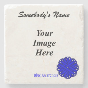 Posavasos De Piedra Cinta de flores azules de Kenneth Yoncich