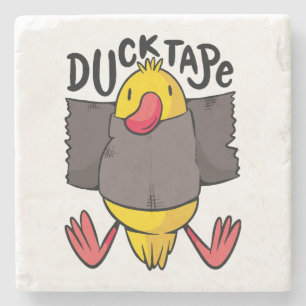 Posavasos De Piedra Cinta Pato Divertido