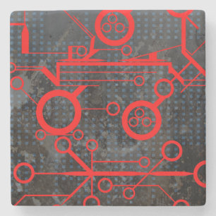 Posavasos De Piedra Circuito rojo