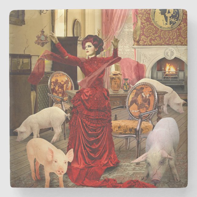 Posavasos De Piedra Círculo victoriano (Anverso)