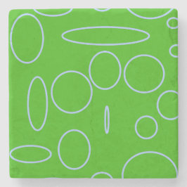 Posavasos De Piedra Círculos verdes