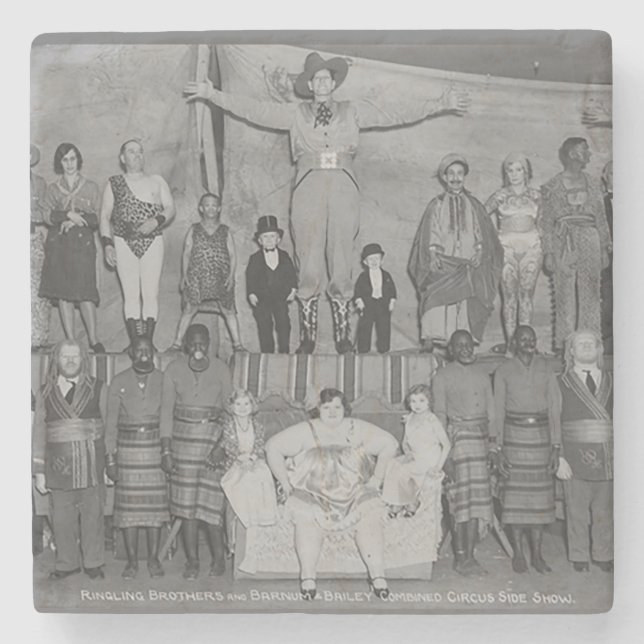 Posavasos De Piedra Circus Side Show Freaks (Anverso)