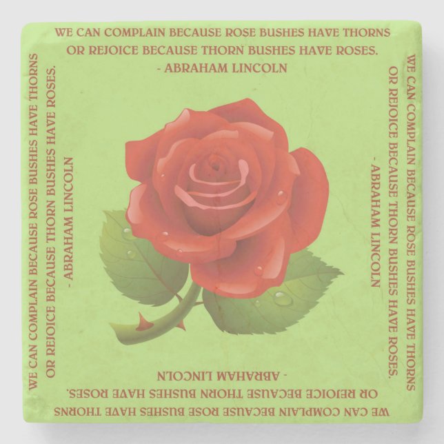 POSAVASOS DE PIEDRA CITA DE ABE LINCOLN (Anverso)