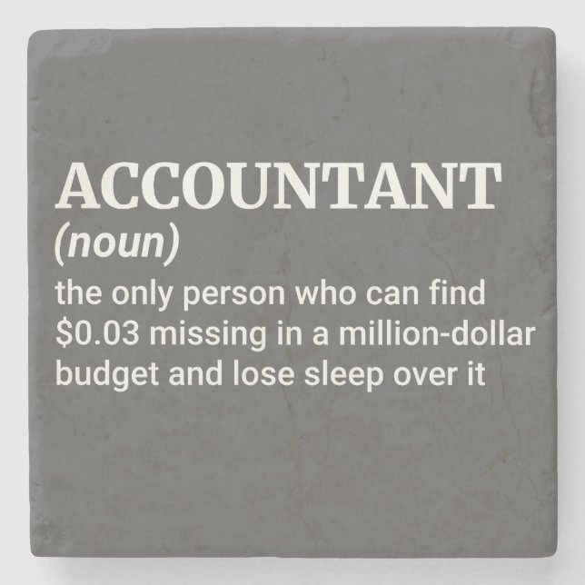 Posavasos De Piedra Cita de contabilidad sarcástica (Anverso)