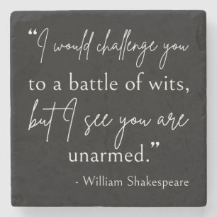 Posavasos De Piedra Cita de Shakespeare - Batalla de Ingenios II