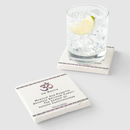 Posavasos De Piedra Cita de símbolo de mantra de meditación Om persona