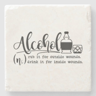 Posavasos De Piedra Cita divertida definición de alcohol