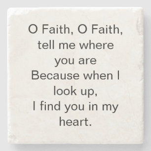 Posavasos De Piedra Cita Inspiradora de O Faith