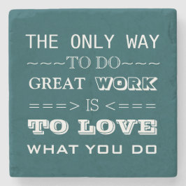 Posavasos De Piedra Cita Inspiradora de tipografía moderna