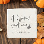 Posavasos De Piedra Cita Moderna De Buen Momento | Feliz Halloween<br><div class="desc">Cita Moderna De Buen Momento | Feliz Halloween</div>
