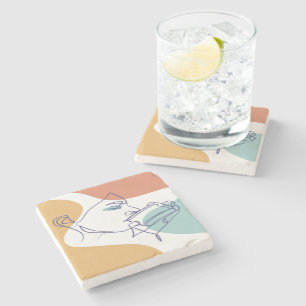 Posavasos De Piedra Cita positiva inspiradora tipografía moderna Pos