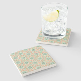 Posavasos De Piedra Citrus Garden Tile Pattern