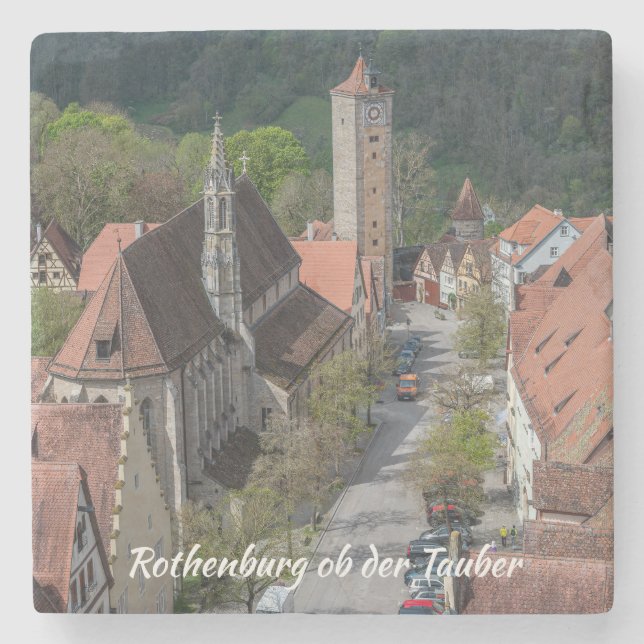Posavasos De Piedra Ciudad antigua de Rothenburg ob der tauber (Anverso)