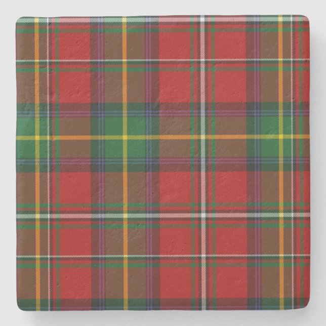 Posavasos De Piedra Clan Boyd Tartan Plaid Stone Coaster (Anverso)