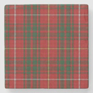Posavasos De Piedra Clan Bruce Tartan Plaid Stone Coaster