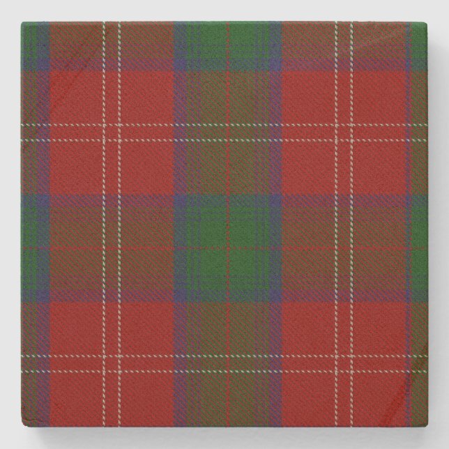 Posavasos De Piedra Clan Chisholm Tartan Plaid Stone Coaster (Anverso)