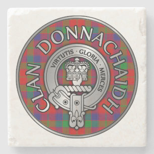 Posavasos De Piedra Clan Donnachaidh Robertson Escudo y Tartán