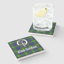 Posavasos De Piedra Clan Gordon Tartan Escudo