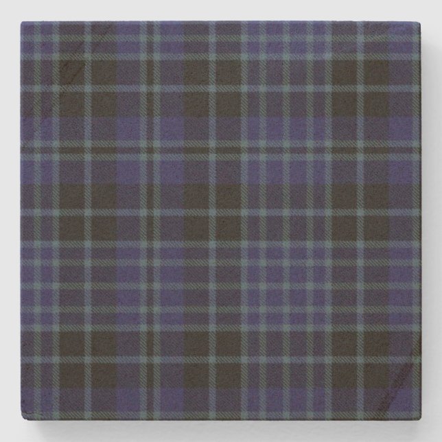Posavasos De Piedra Clark Clan Tartan Plaid Stone Coaster (Anverso)