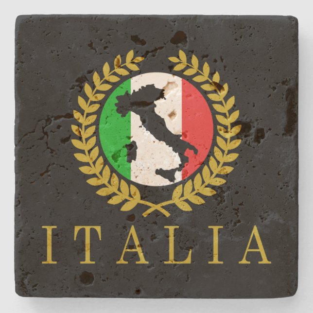 Posavasos De Piedra Clásico de Italia (Anverso)