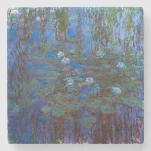 Posavasos De Piedra Claude Monet - Blue Water Lilies