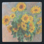 Posavasos De Piedra Claude Monet - Bouquet de girasoles<br><div class="desc">Bouquet de girasoles / Bouquet de torres - Claude Monet,  Oil on Canvas,  1881</div>
