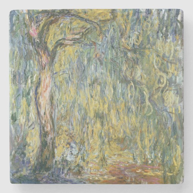 Posavasos De Piedra Claude Monet el | el sauce grande en Giverny, 1918 (Anverso)
