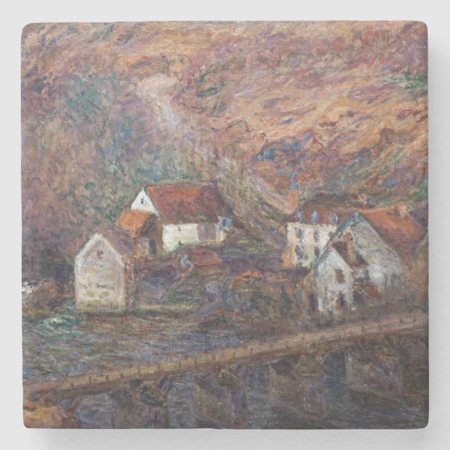 Posavasos De Piedra Claude Monet - El puente en Vervy (Anverso)