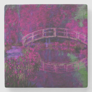 Posavasos De Piedra Claude Monet El Puente Japonés púrpura