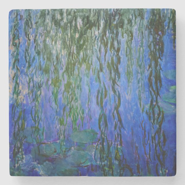 Posavasos De Piedra Claude Monet - Lilis de agua con sauce lloroso (Anverso)