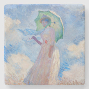 Posavasos De Piedra Claude Monet - Mujer con Parasol a la izquierda
