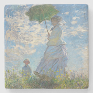 Posavasos De Piedra Claude Monet  Mujer con sombrilla