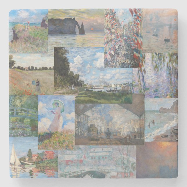 Posavasos De Piedra Claude Monet - Patchwork (Anverso)