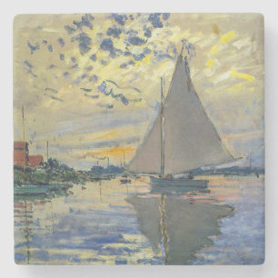 Posavasos De Piedra Claude Monet - Velero en Le Petit-Gennevilliers