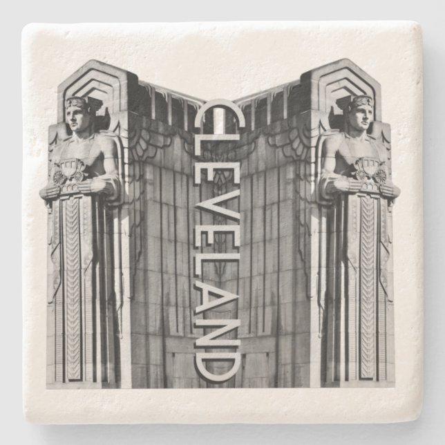 Posavasos De Piedra Cleveland Art Deco Coaster (Anverso)