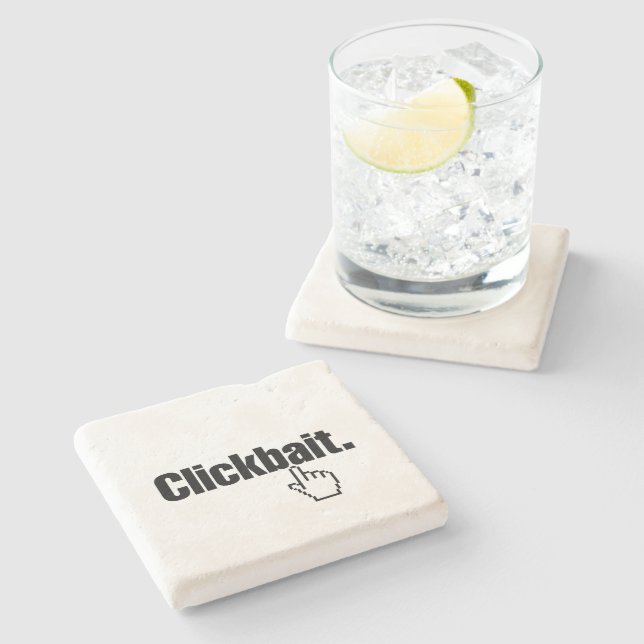 Posavasos De Piedra Clickbait. (Lateral)
