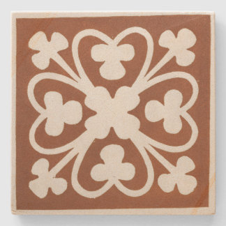 Posavasos De Piedra Clover Irlandés Celtic Art Design Red