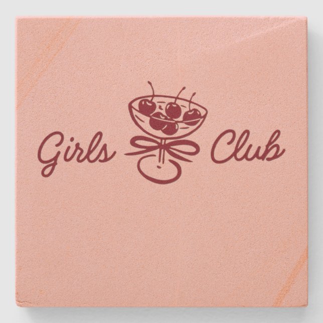 Posavasos De Piedra Club de Chicas (Anverso)