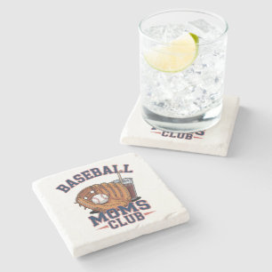 Posavasos De Piedra Club de Mamás de Béisbol Día de la Madre